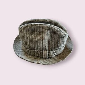 Borsalino Fedora Wool Italian Plaid‎ Brown Tan Preppy Old Money Dandy Hat